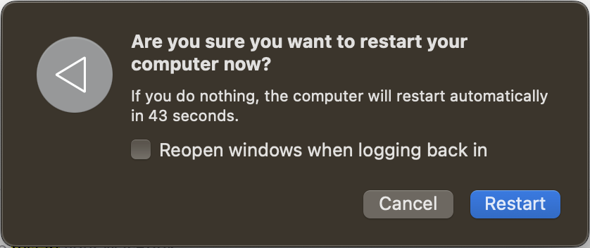 Restart a Mac
